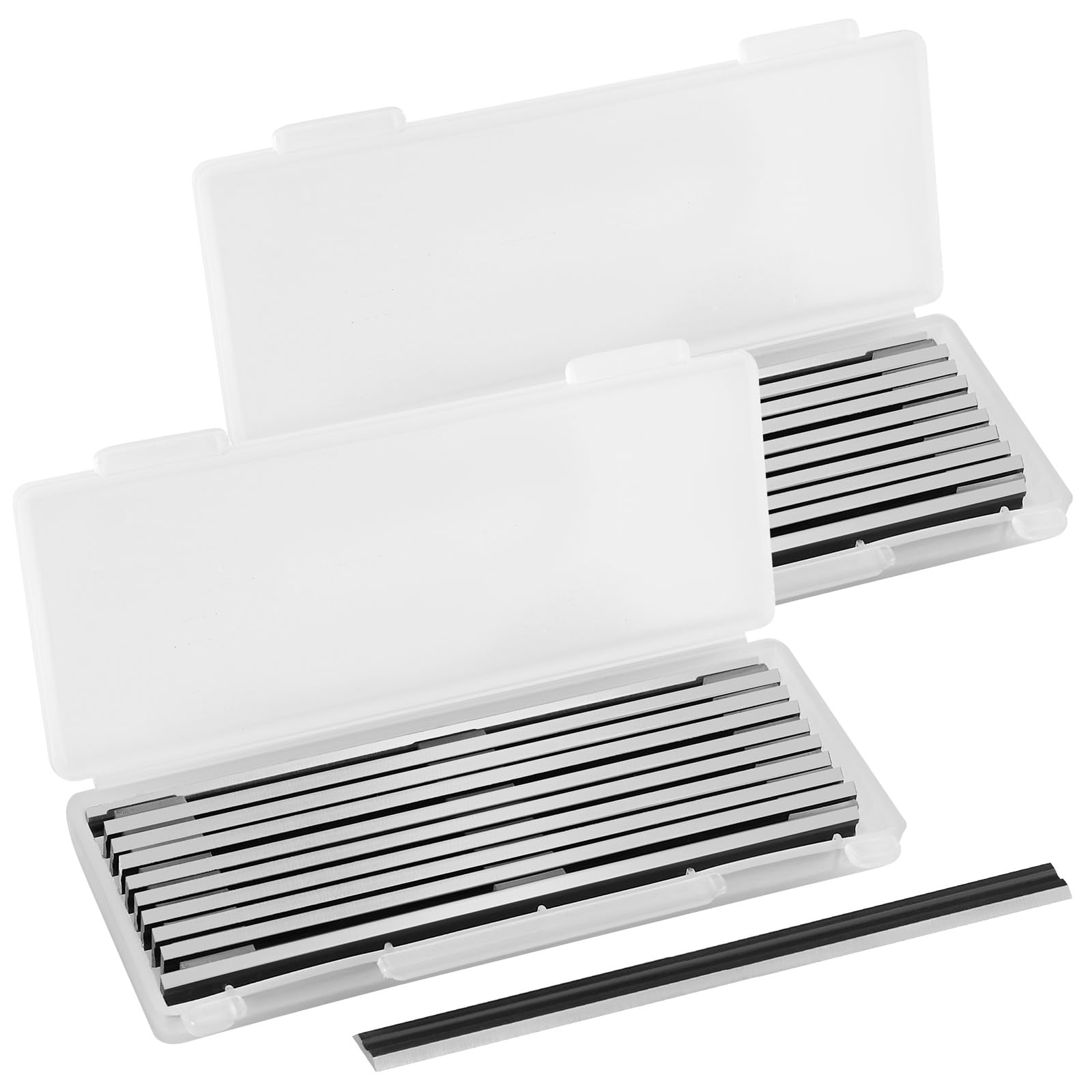 WAKERUG 20 Pcs 82mm HSS Reversible Planer Blades, 82 x 5.5 x 1.1 mm Electric Planer Knives with Dual Cutting Edges, Durable Woodworking Tool, for Woodworking Machine, Hand Planers