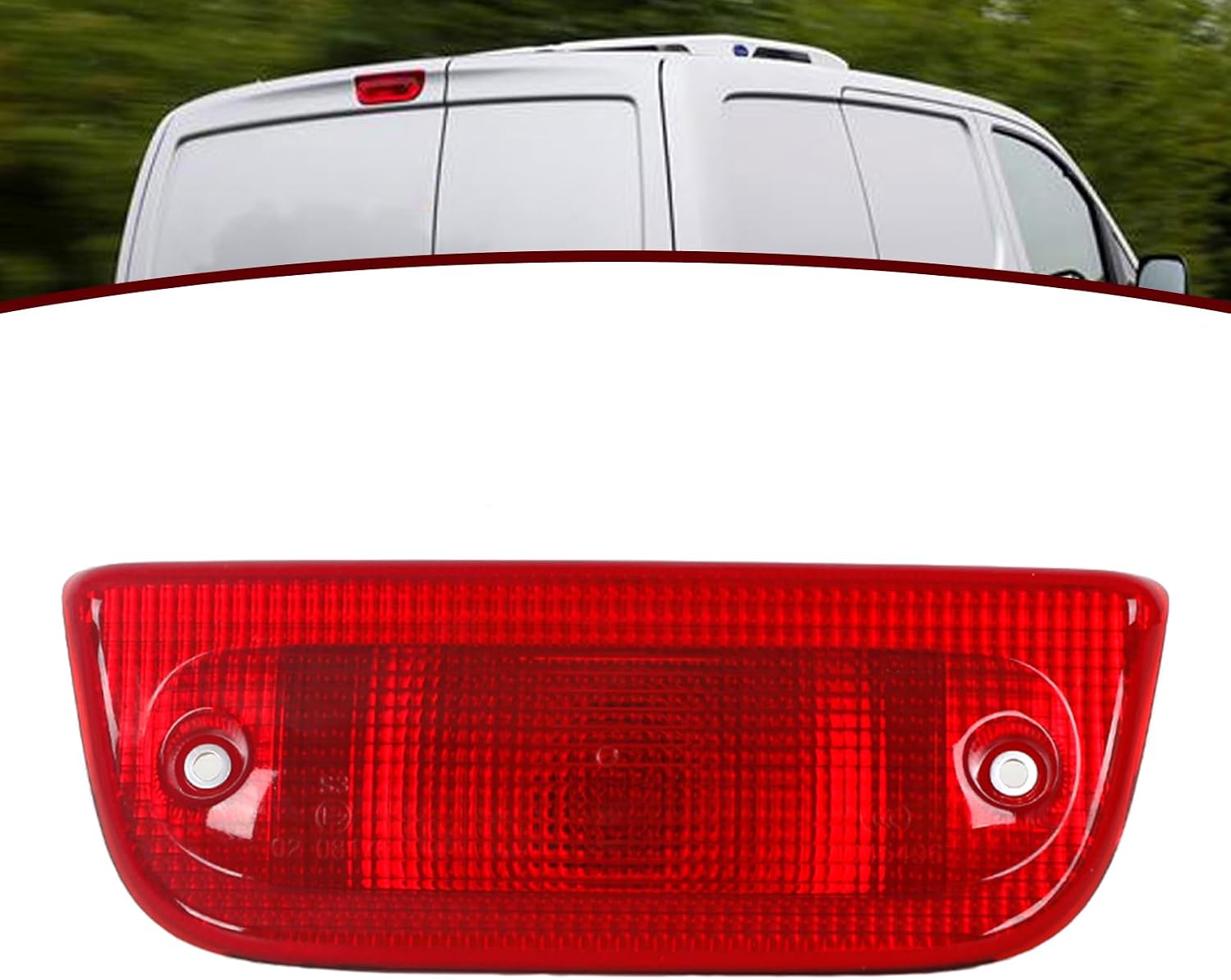 For Nissan NV200 2010-2016 3rd Third Hight Brake Light Mount Stop Lamp Red with bulb
