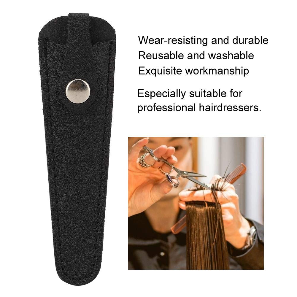 Borsa portatile per forbici, porta forbici, squisito facile pulire per riporre le forbici singole(black)