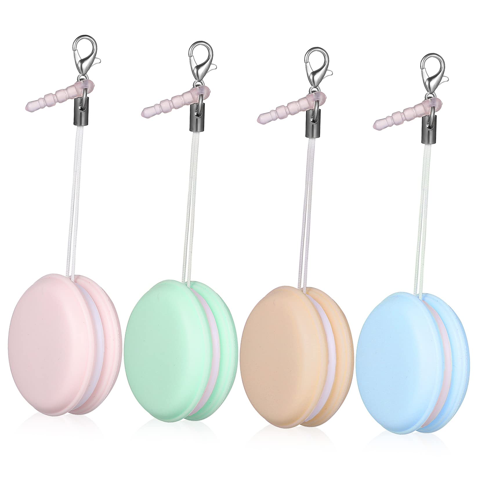 Gadpiparty Macaron Shaped Screen 4 Pack Lens Cleaning Keychain for Mobiles Decorative Pendant Cleaners