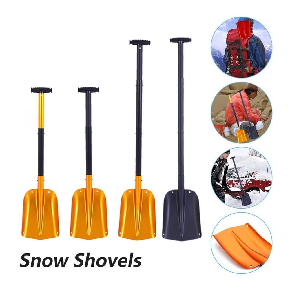 Rascador de hielo para coche Pala De Eliminación De Lodo Con Mango Extensible, Pala Plegable Portátil, Pala De Hielo Retráctil, Herramienta De Eliminación De Invierno Rascadores de hielo para coche(C)
