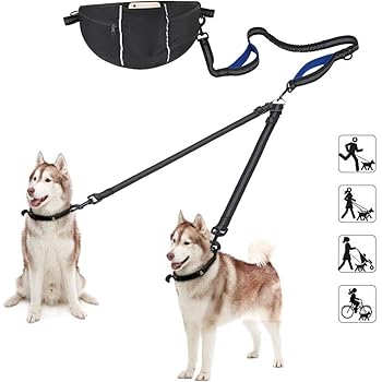 waist dog lead for 2 dogs