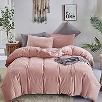 Vista 12 de CLOTHKNOW Juego de edredón de 3 piezas a cuadros color beige óxido, tamaño Full, juego de ropa de cama de cuadros edredón terracota con 2 fundas