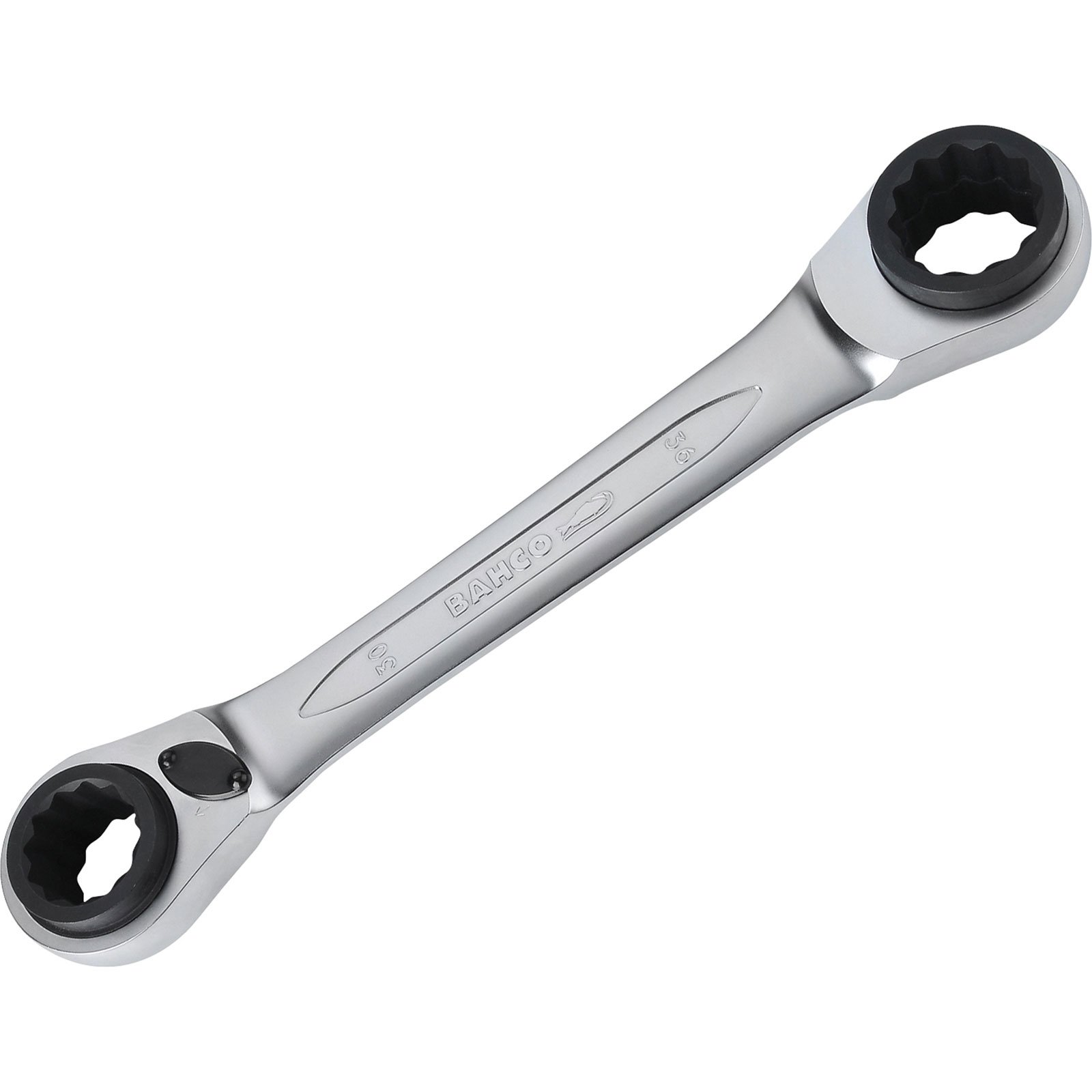 Precise Engineered Bahco Reversible Ratchet Spanner 30 - 36mm [Pack of 1] - w/3yr Rescu3® Warranty