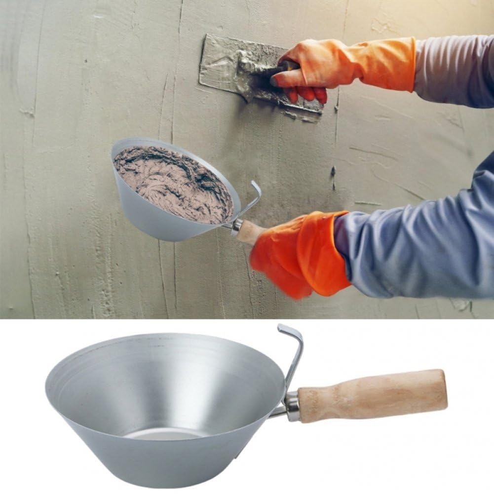 Cuchara De Cemento, Cacerolas De Barro, Cucharón De Agua con De Madera, Cuchara De Agua para Albañilería, Yeso, Bricolaje, Renovaciones del Hogar, Paneles De Yeso