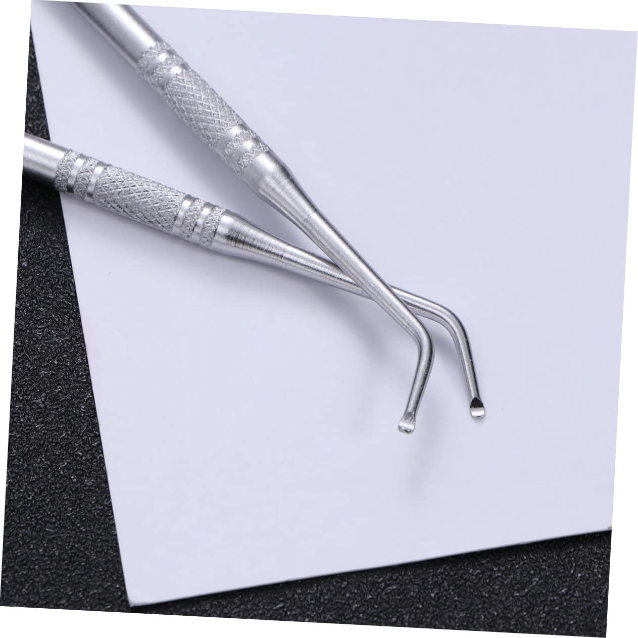 SOESFOUFU Nail Shaving Spoon Set 2pcs Cuticle Remover and Nail Pusher Stainless Steel for In-grown Toenail Treatment