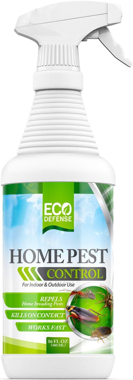 Eco Defense Biobased Pest Control Spray - Ant, Roach, Spider, Bug Killer and Repellent - Natural Indoor & Outdoor Bug Spray - Child & Pet Friendly