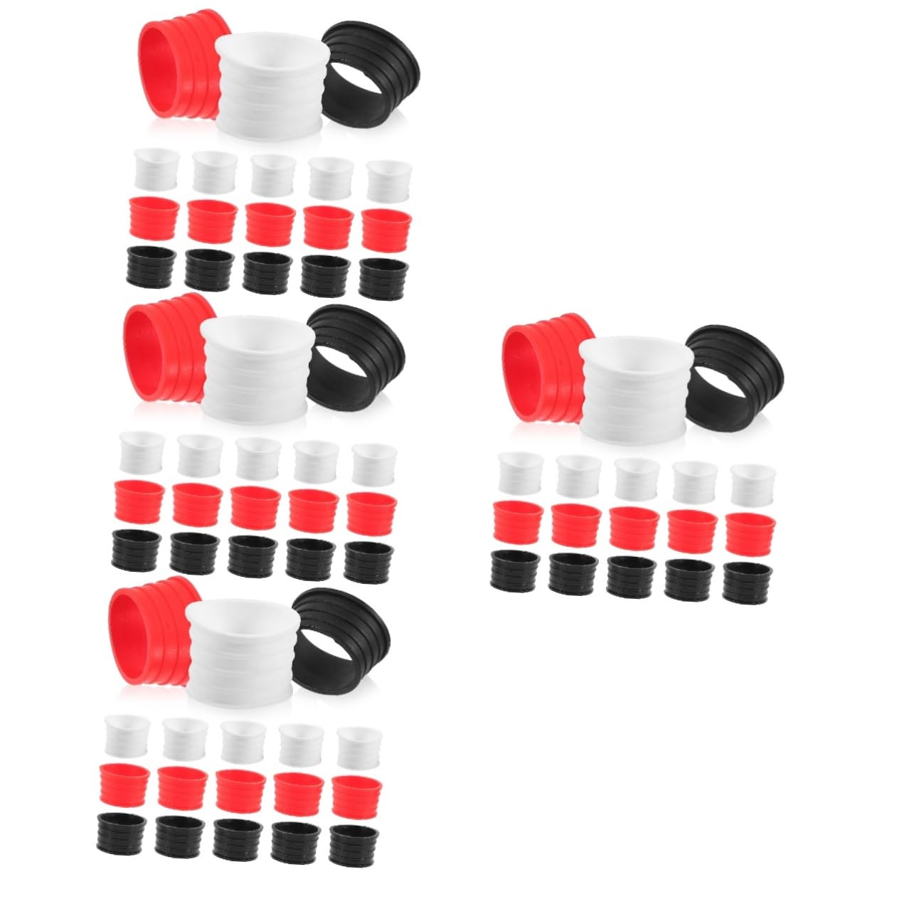 ifundom 4sets Tennis Racket Grip Bands Non Skid Overgrips for Improved Control Convenient Protector for Tennis and Badminton Rackets Durable Grip Rings 15pcs*4