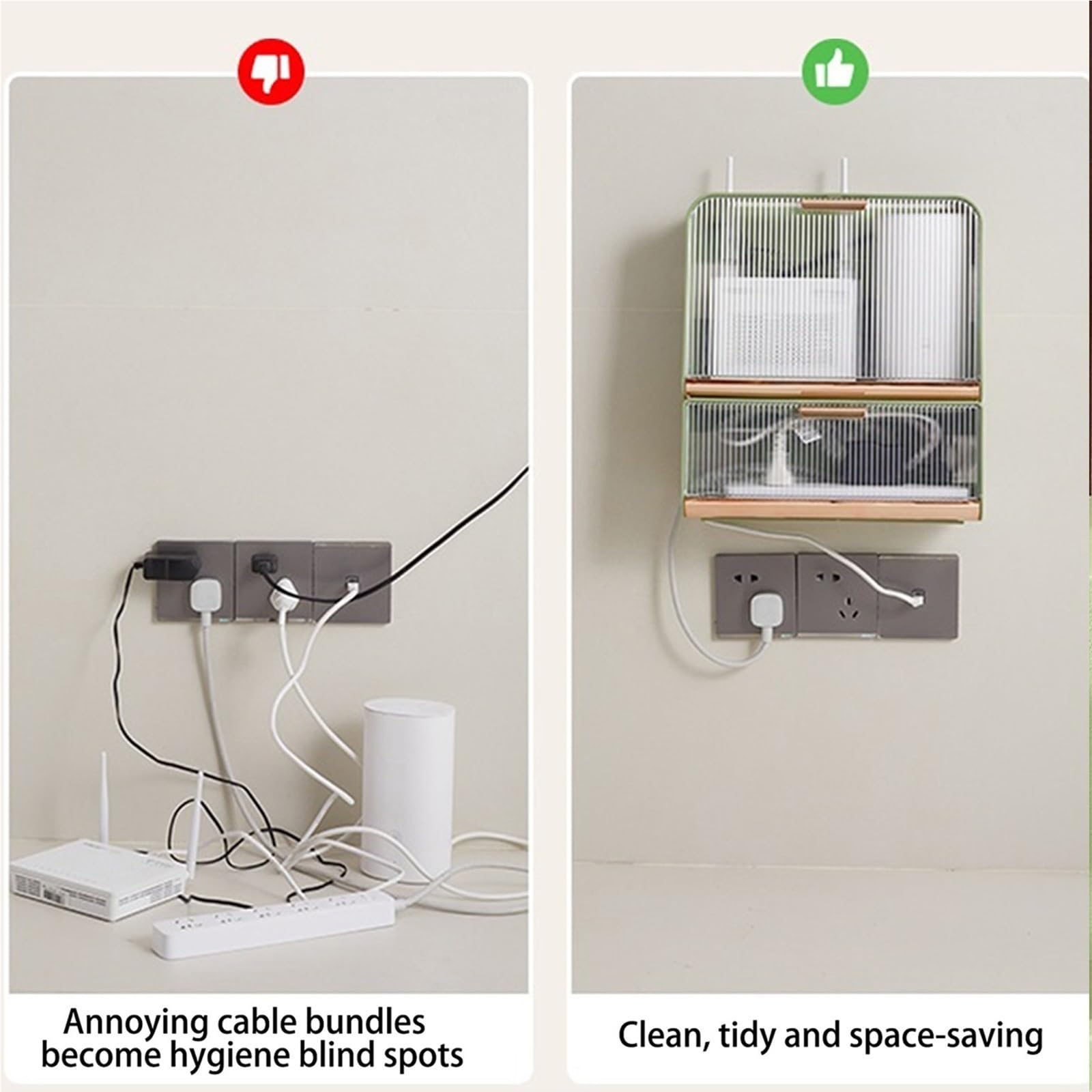 BoîTierde Rangement Mural pour Routeur Wi-FI, Meublede Rangement MultiméDia, Armoire Wi-FI pour Dissimuler Routeur Modem, Masquer Tableau éLectrique(Brown+Brown – Set)