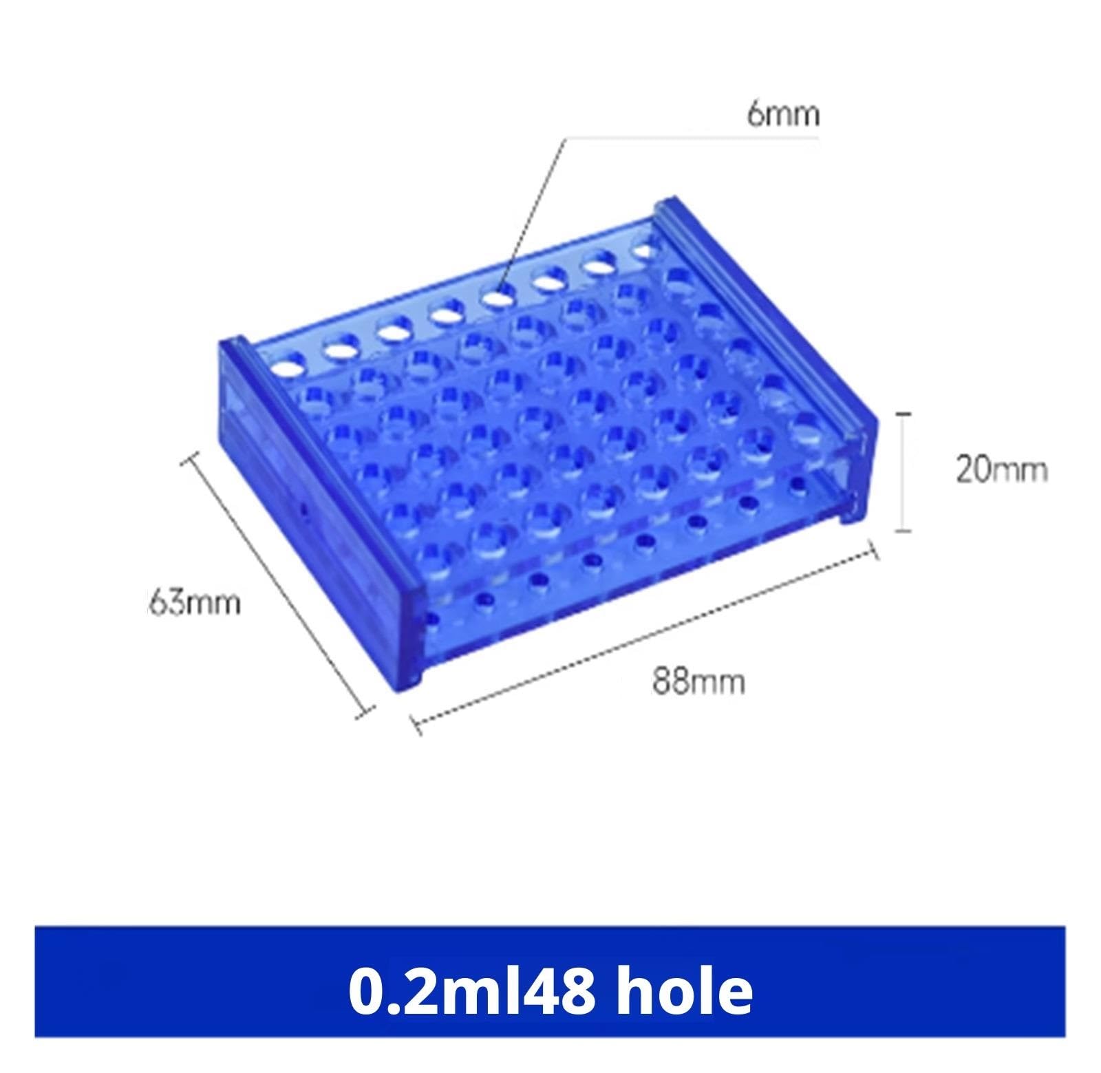Estante de tubo de prueba de acrílico, Soporte multifuncional azul de los tamaños múltiples del estante tubo ensayo for el uso laboratorio(8.8x6.3x2cm)
