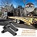 YUEYIN Trailer Shackle Kit, Tandem Trailer Axle Shackle Kit Heavy Duty for Double-Eye Springs (3500lbs -5200lbs Axles), Trailer Suspension Parts, black