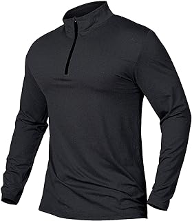 Quarter Zip Quick-Dry Long Sleeve Running Pullover – Performance Outdoor Top