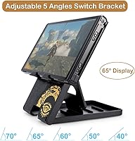 Vista 4 de imeux Soporte plegable compacto para interruptores, soporte multiángulo de repuesto portátil para Nintendo SwitchSwitch LiteSwitch OLEDSteam Deck