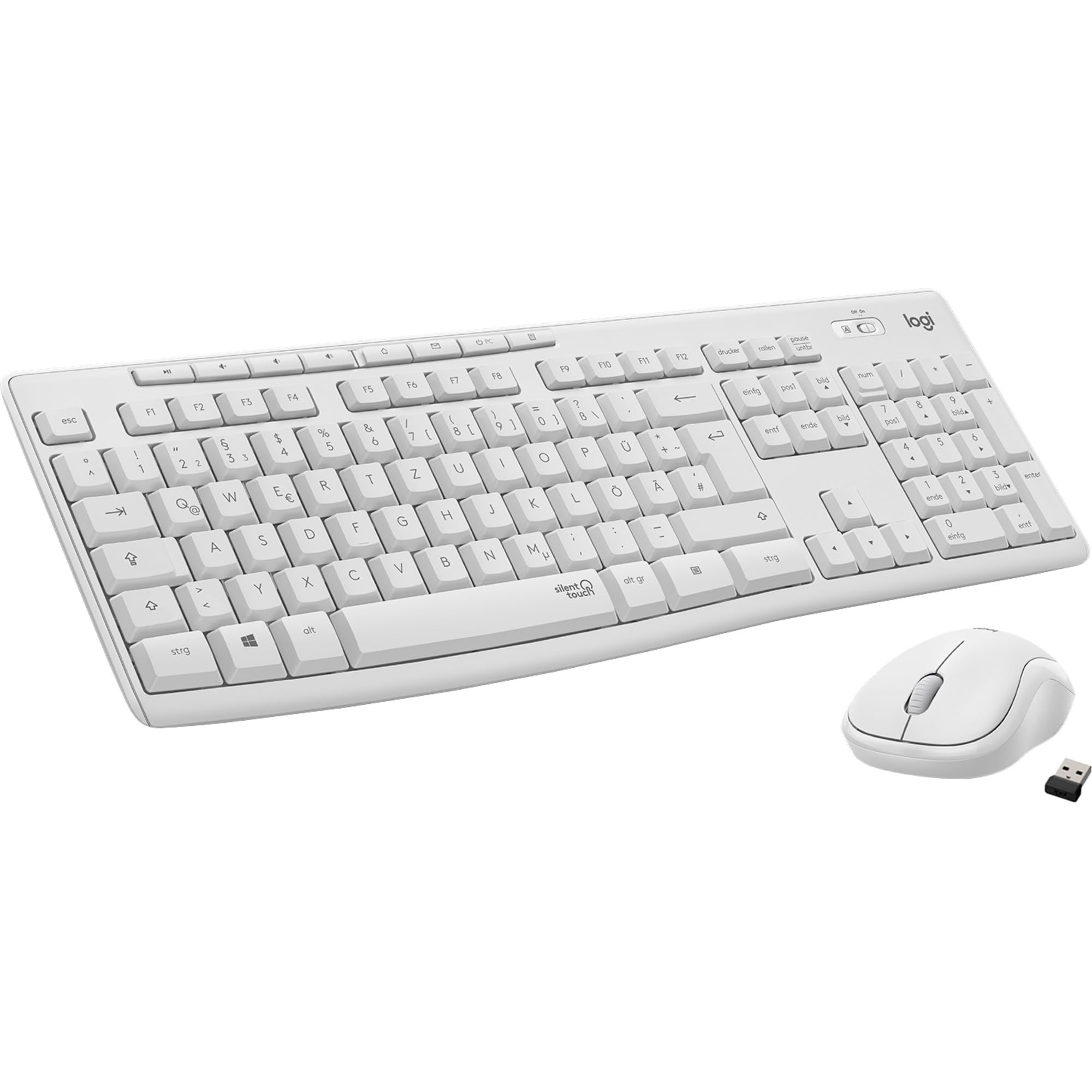 Logitech MK295 Silent Wireless Combo, QWERTZ German Layout - White-image-5