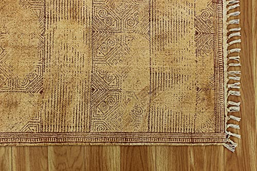 Tapis géométrique en coton anti-poussière et facile à laver - 6