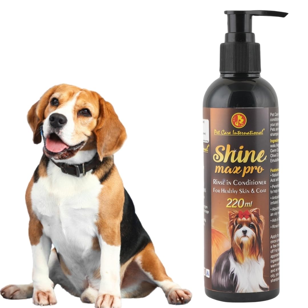 Pet Care International Shine Max Pro Conditioner for Healthy Skin & Coat - Deep Conditioning and Nourishing Formula for Silky, Shiny, and Tangle-Free Fur, Ensuring a Healthy, Glossy Appearance (220ml) (B0D8HW866Z) Amazon Price History, Amazon Price Tracker