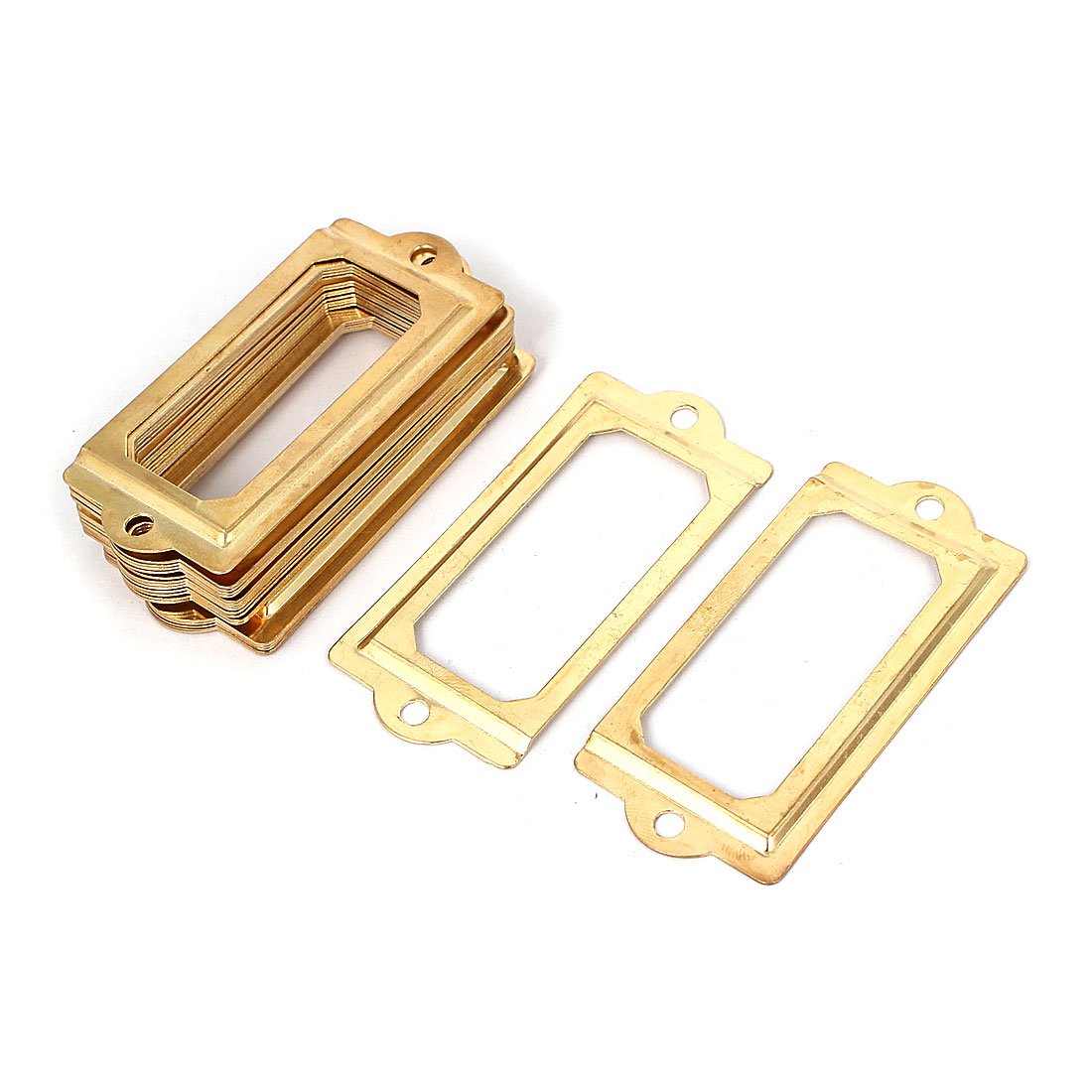 20 Porte-étiquettes Métal Bronze 70x33mm – Pour Tiroirs Classeurs – Uxcell