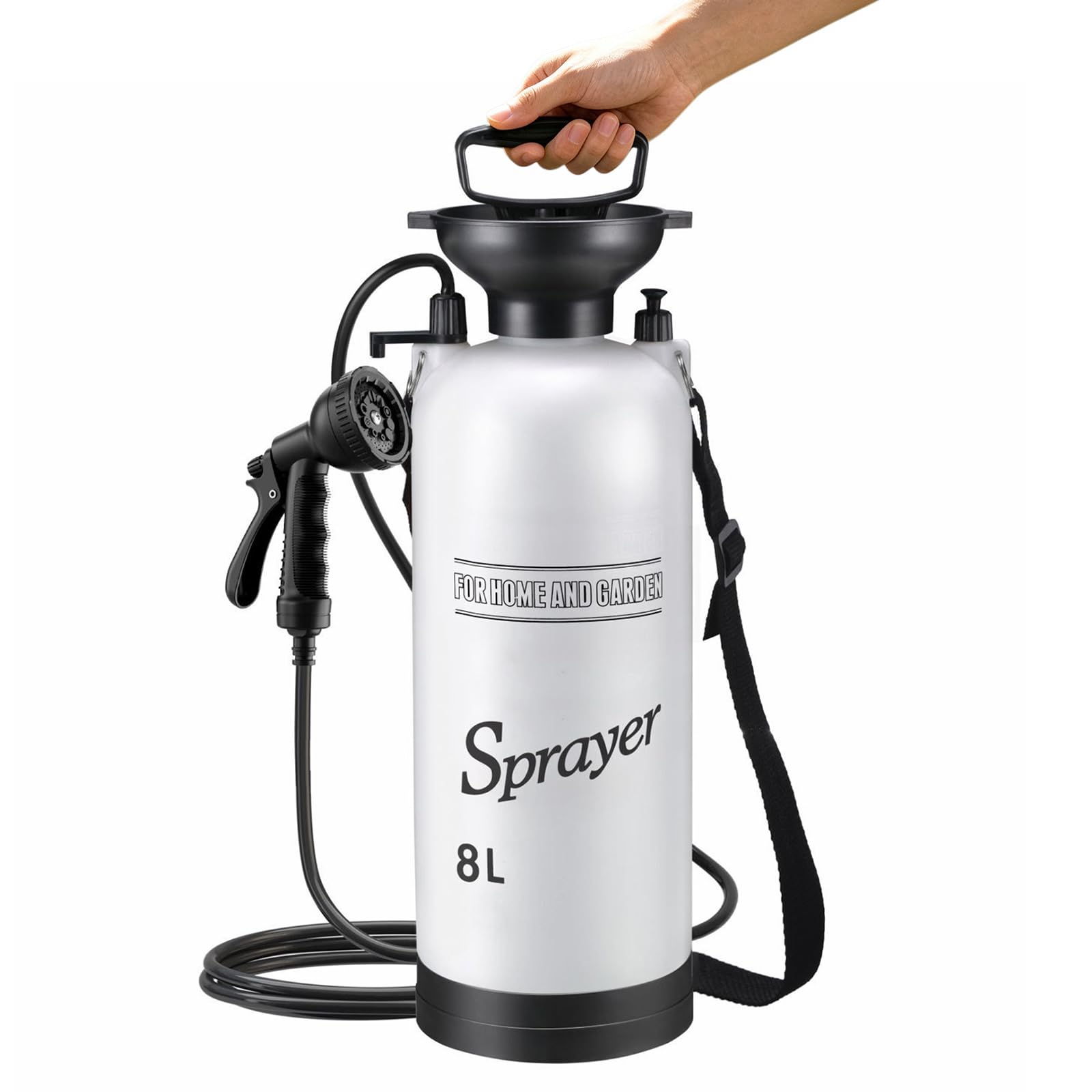 Ducha portátil para Acampar, rociador a presión, sin Electricidad, Bomba Manual, para Playa, Mascotas y Limpieza de vehículos
