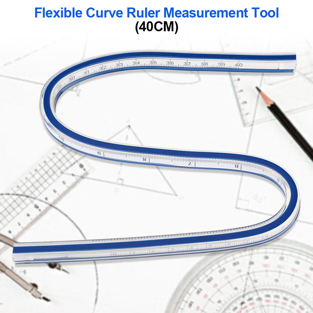 Flexibele curve-liniaal, tekenen Naai-linialen Curve-liniaal Buigbare liniaal Flexibele curve-sjabloon Flexibele liniaal voor engineering[40cm]Reserveonderdelen