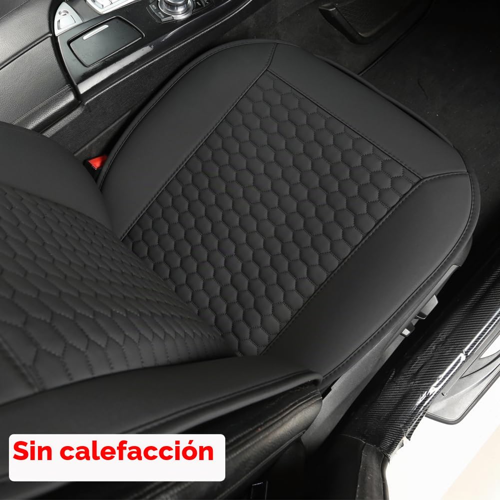 Black Panther Funda Protector Asiento Coche Delantero, Cuero PU Compatible con 95% de automóviles (1 Pieza Negro)