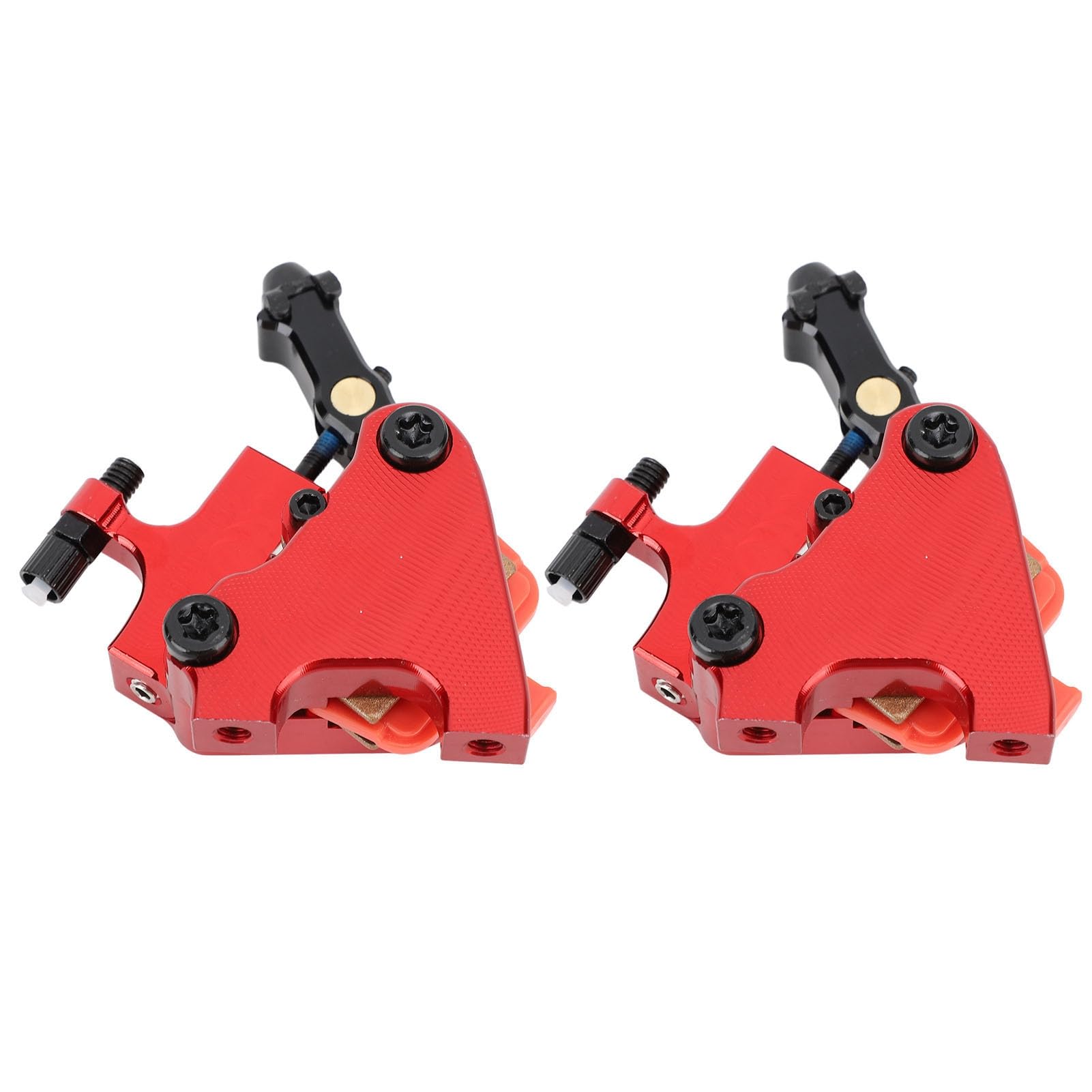 CHICIRIS Zacisk Hamulca Tarczowego Roweru, Hydrauliczne Zaciski Hamulca Tarczowego ze Stopu Aluminium Mocowanie Płaskie, Zestaw z Przodu i Tyłu do Tarcz 140 Mm i 160 Mm, Ulepszenie Roweru Szosowego