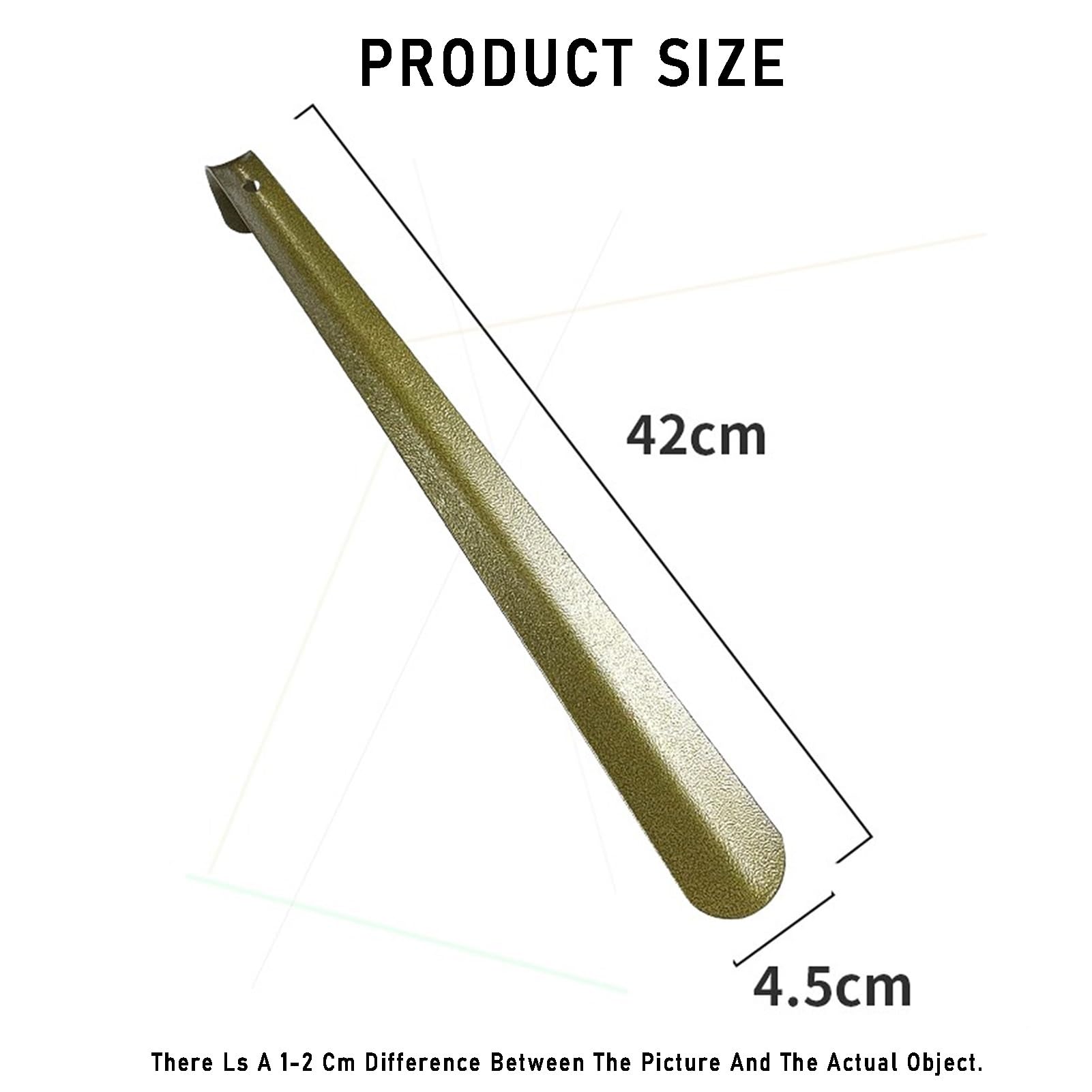Calzador portátil para Viajes, Calzador de Mango Largo, se Puede Colgar. Cuchara para Zapatos de Acero Inoxidable.