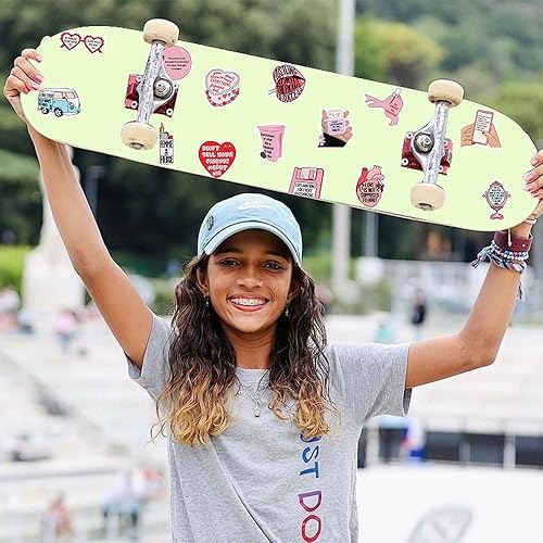 Vista 43 de Paquete de calcomanías inspiradoras, 52 calcomanías positivas alentadoras para estudiantes, profesores, adolescentes, calcomanías motivacionales 100