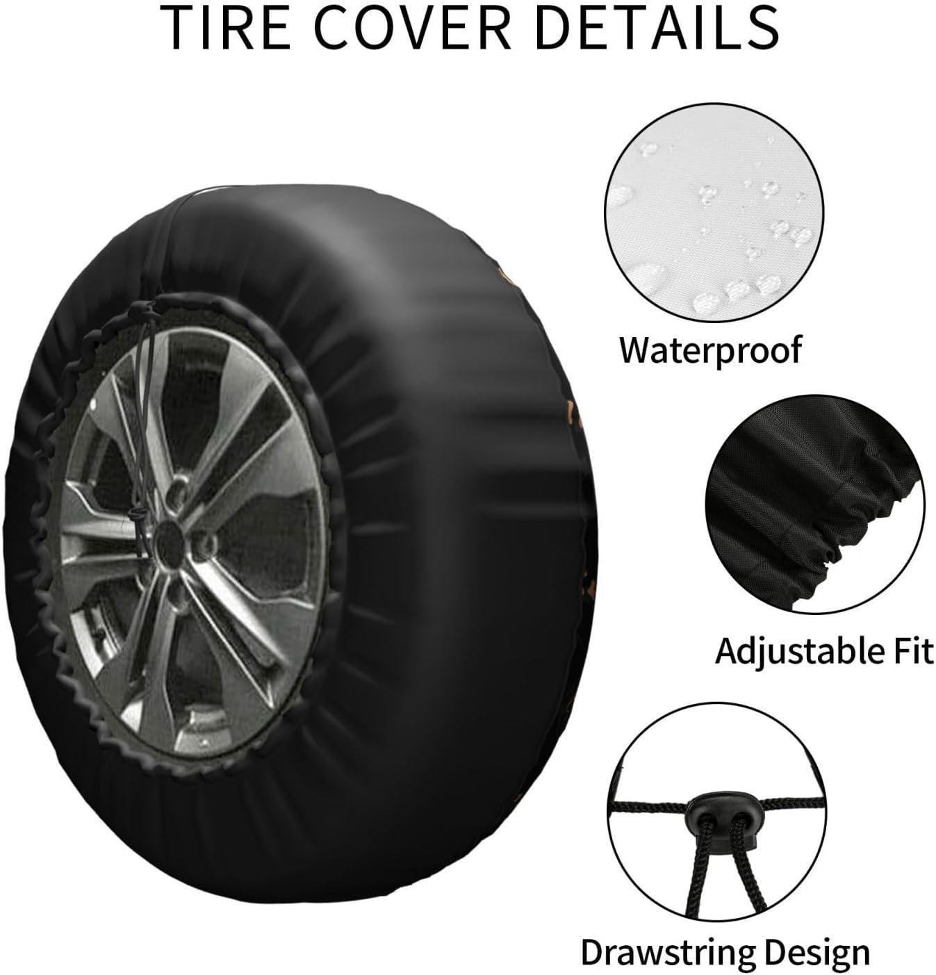 Dachshund Weiner Pet Dogs Print Tire Cover Universal Spare Wheel for Trailer Rv SUV Truck Camper Travel Accessories