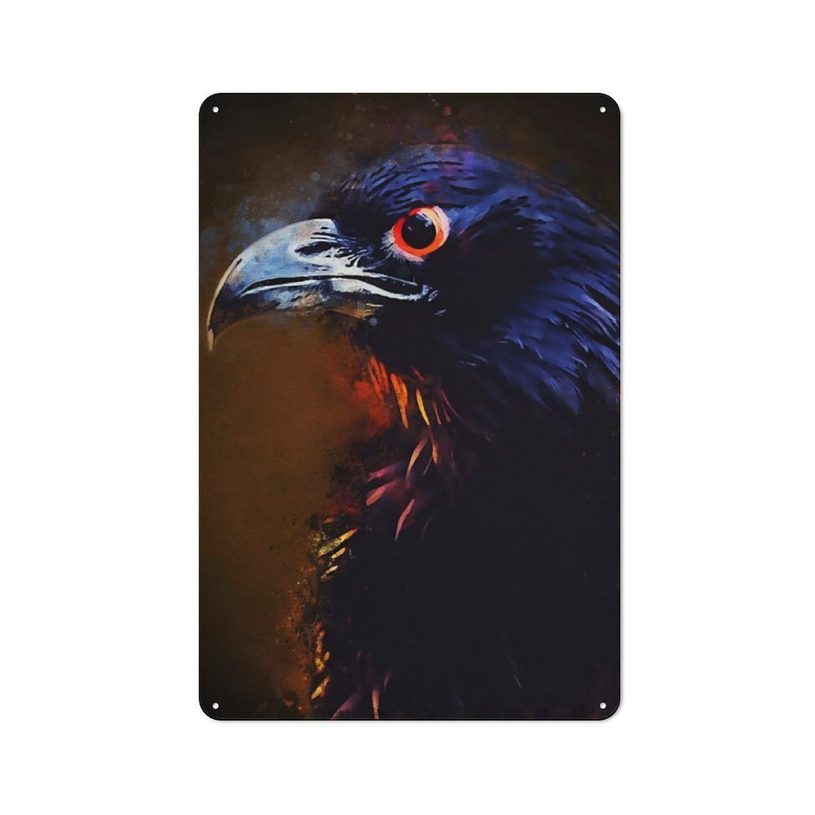 Junmoney Black Birds 30X20cm Retro Metal Sign With For Café Or Restaurant, For Collectors Decorating Cafés And Restaurants