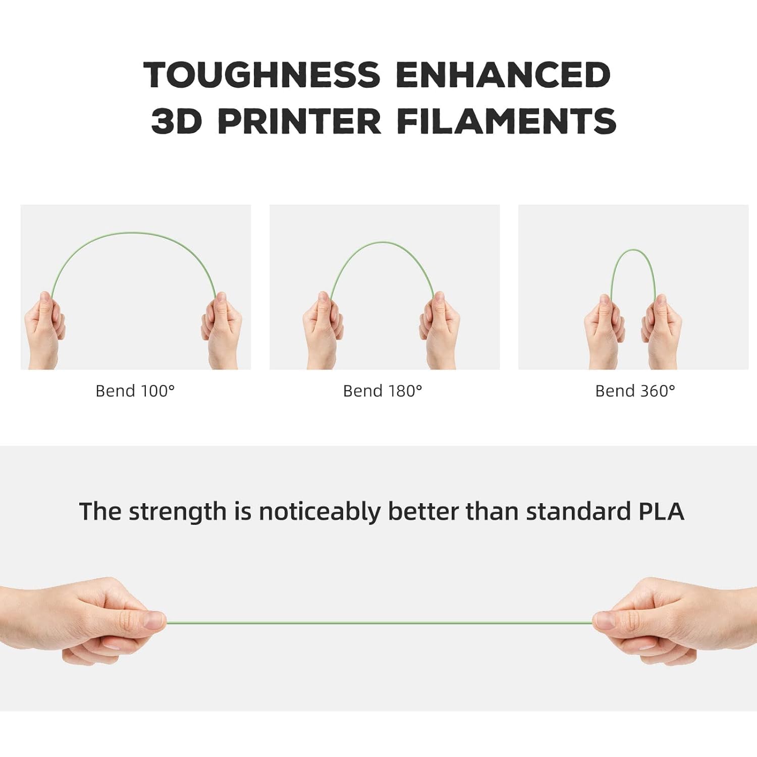 Flashforge PLA Seide 3D-Drucker-Filamente, 1,75 mm, Regenbogen, 1 kg