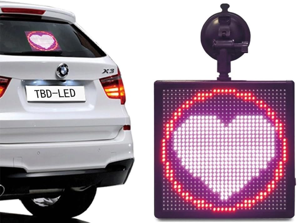 Emoticon pantalla LED programable para personalizar la luneta trasera 3