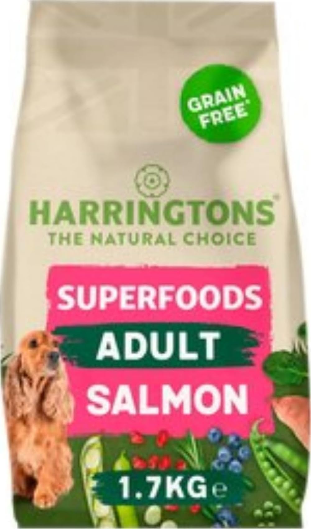 Harringtons Superfoods Grain-Free Salmon Adult Dog Food Bag 1700g