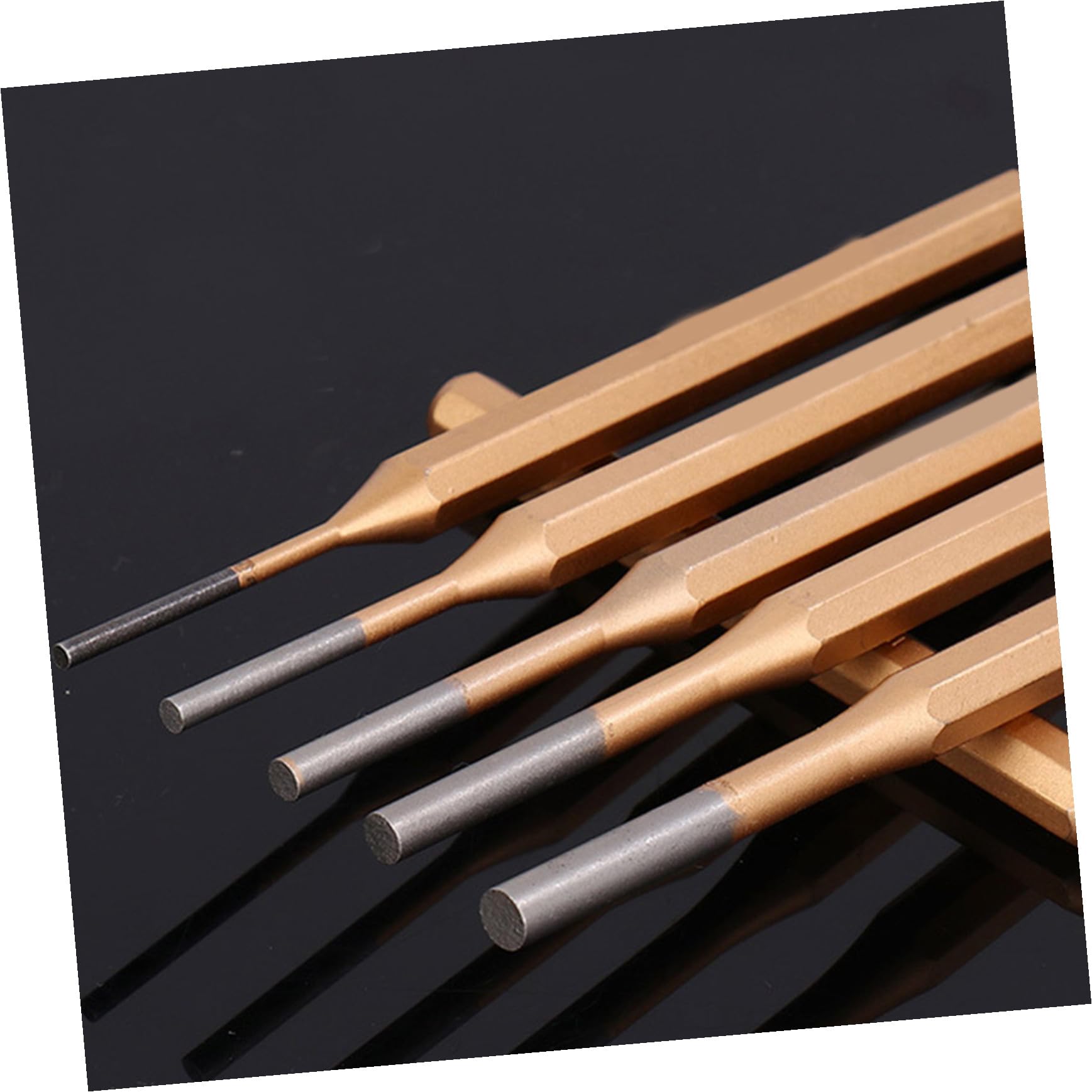 Cabilock 3 Ensembles Ensemble De Poinçon D'épingle Punch Coup De Poing Poinçon De Positionnement Outil De Poinçon Kit De Poinçon Coups De Poing Acier À Haute Teneur en Carbone 6 Pièces * 3
