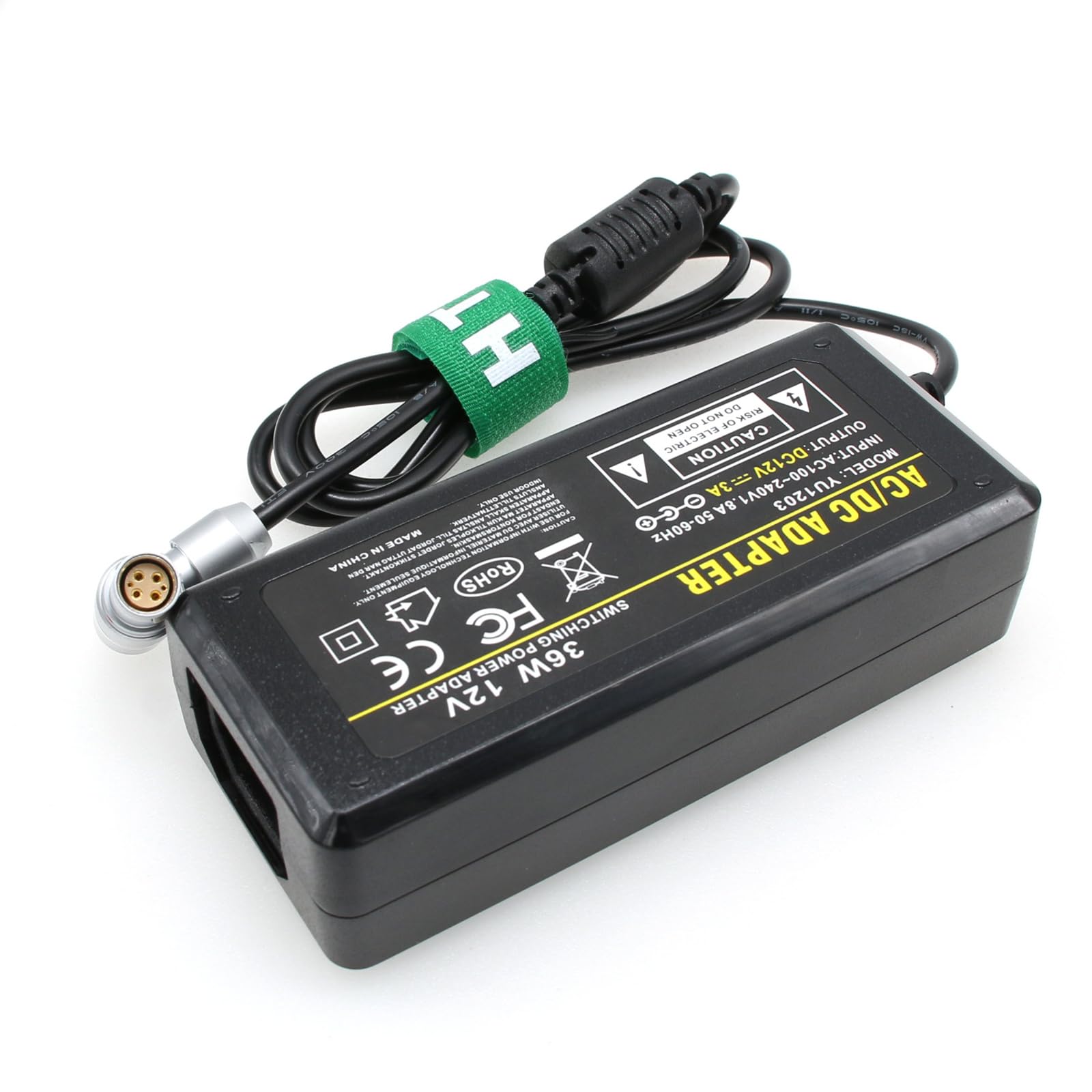 HangTon Adattatore di rete 12 V AC DC per DJI Transmission High Bright Monitor/Video Transmitter/Master Wheels, girevole a 90 gradi, angolo retto femmina a 6 pin