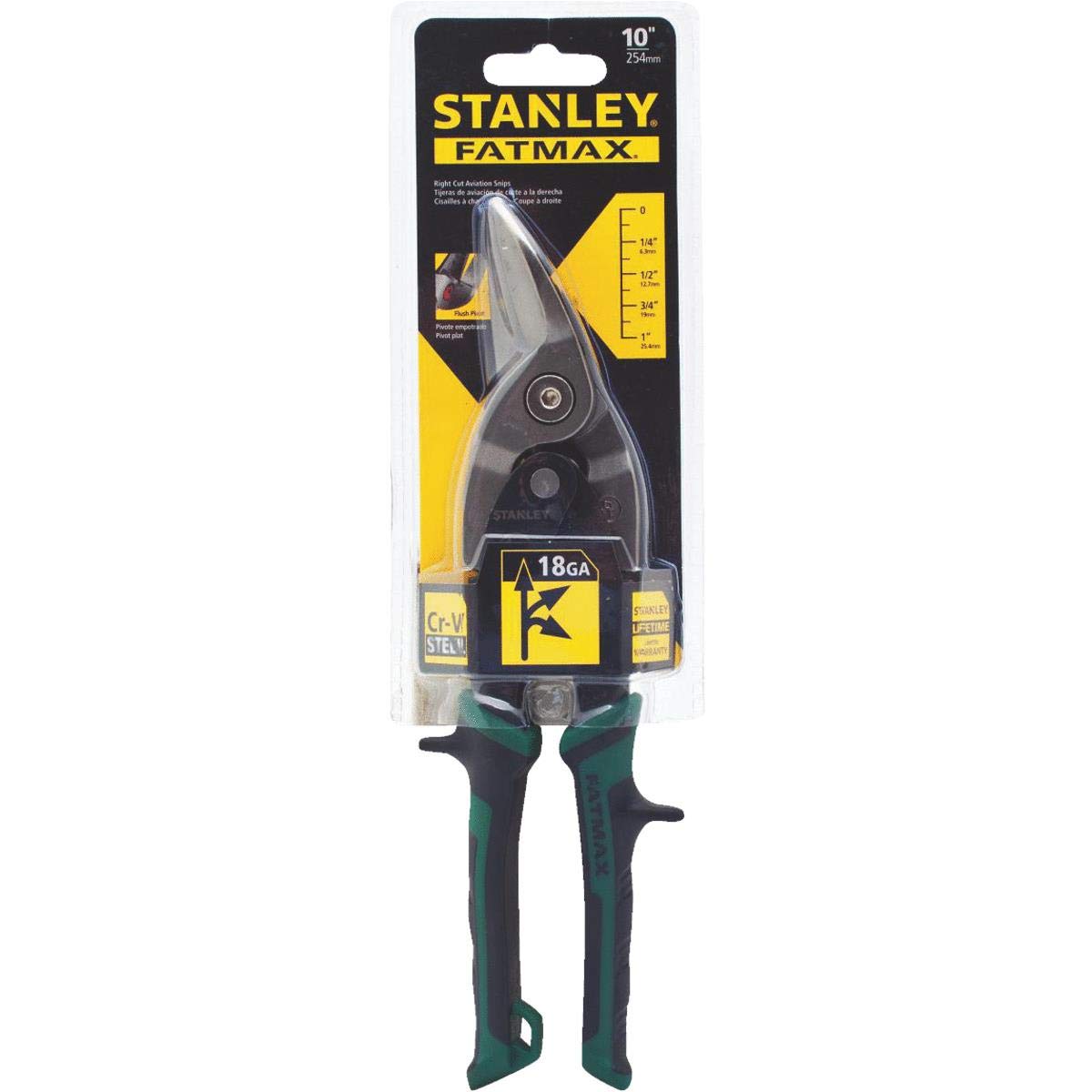 Stanley MaxSteel 14-564 9-7/8-Inch Right Curve Aviation Snip