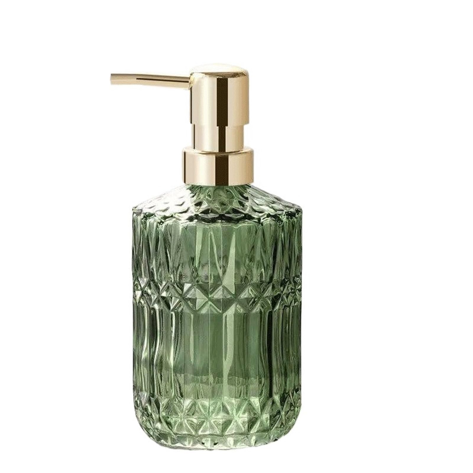 ZTHYSHOZ Soap Dispenser Affordable Luxury Soap Dispenser Bottle, Lotion, Glass Pump, Empty Hotel Shampoo(Green)