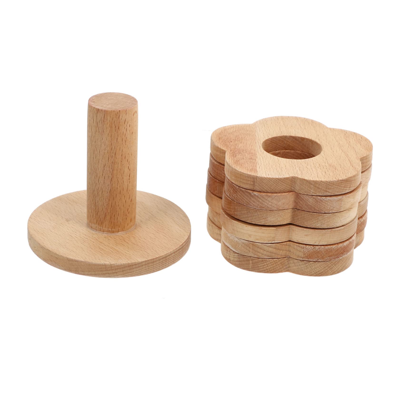 Holz Untersetzer in Khaki, Blumenförmig, für Gläser und Tassen