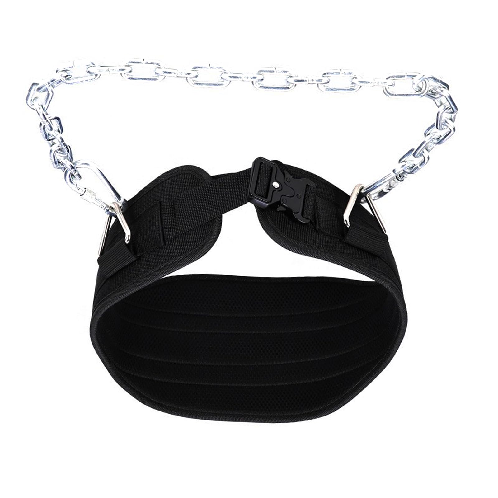 Dip-Gürtel für Gewichtheben, Gewichtheben, Klimmzug- und Kniebeugengürtel mit ergonomischer Polsterung und Stahlkette Gewicht Dipping Belt