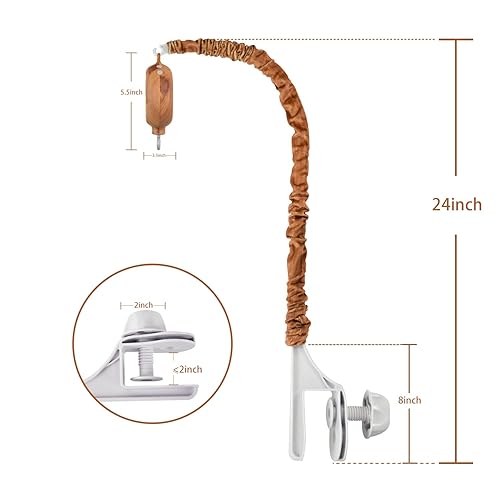 Miniatura 3 de Brazo móvil de cuna de 24 pulgadas con caja de música, brazo móvil para cuna, soporte móvil para bebé con móvil para bebé, 12 canciones de cuna,