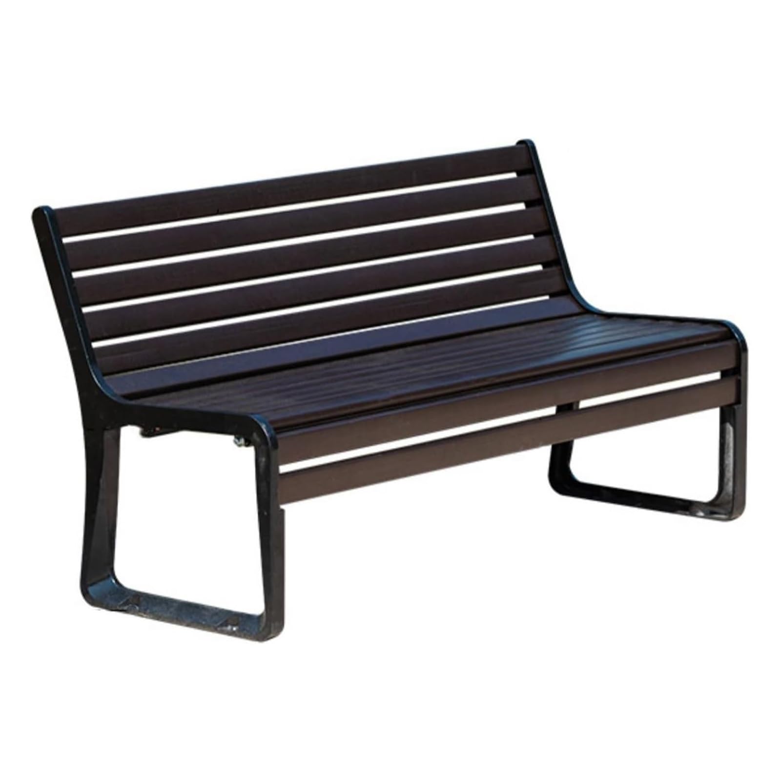 Outdoor Garden Bench With Curved Backrest, Strong Load-bearing Capacity