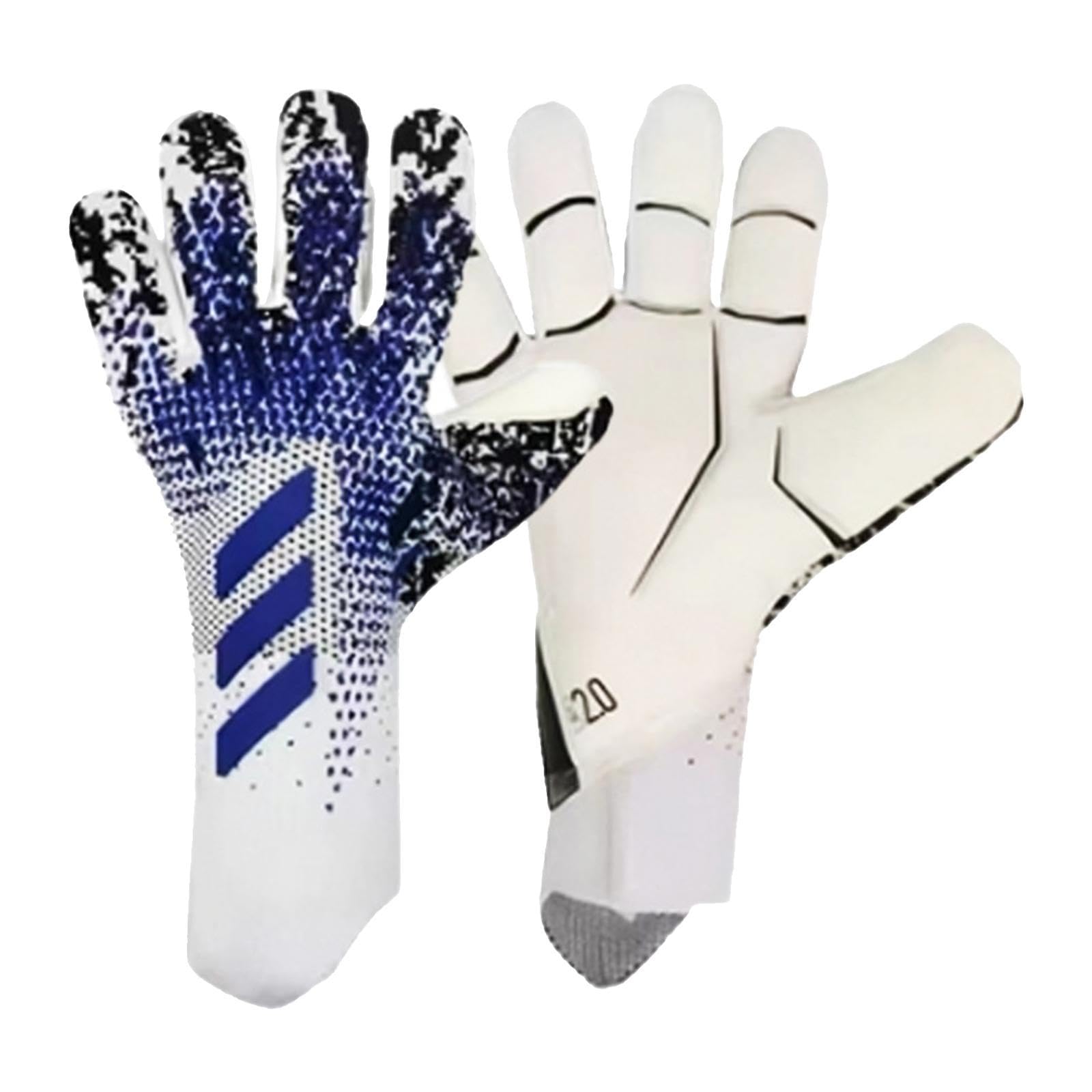 ATORSE Soccer Goalkeeper Gloves Anti Slip Hand Protector for Outdoor Games Supplies Size 9 Blue and Black