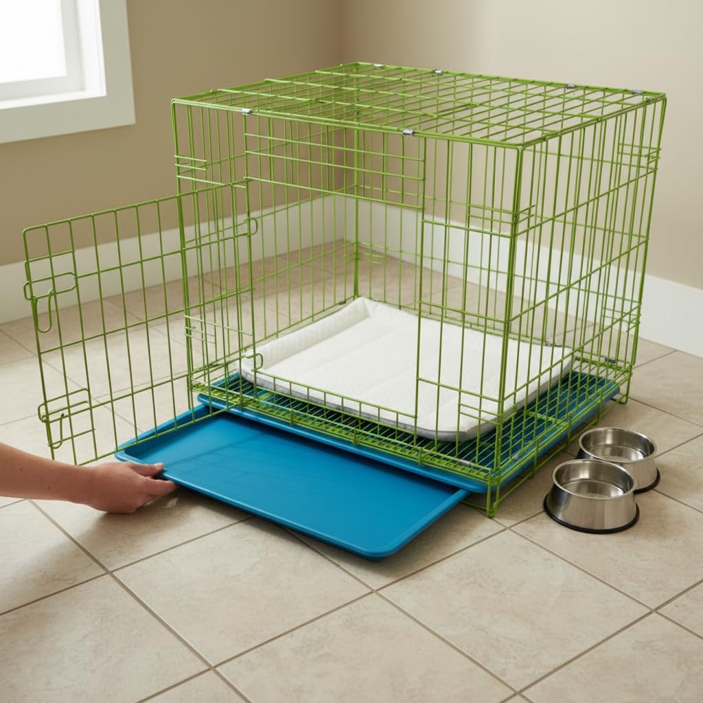 Gabbia per Cani con Vaschetta, 70x50x60cm | Costruzione , Alloggio cani, Zona sicura casa, Per nuovi proprietari
