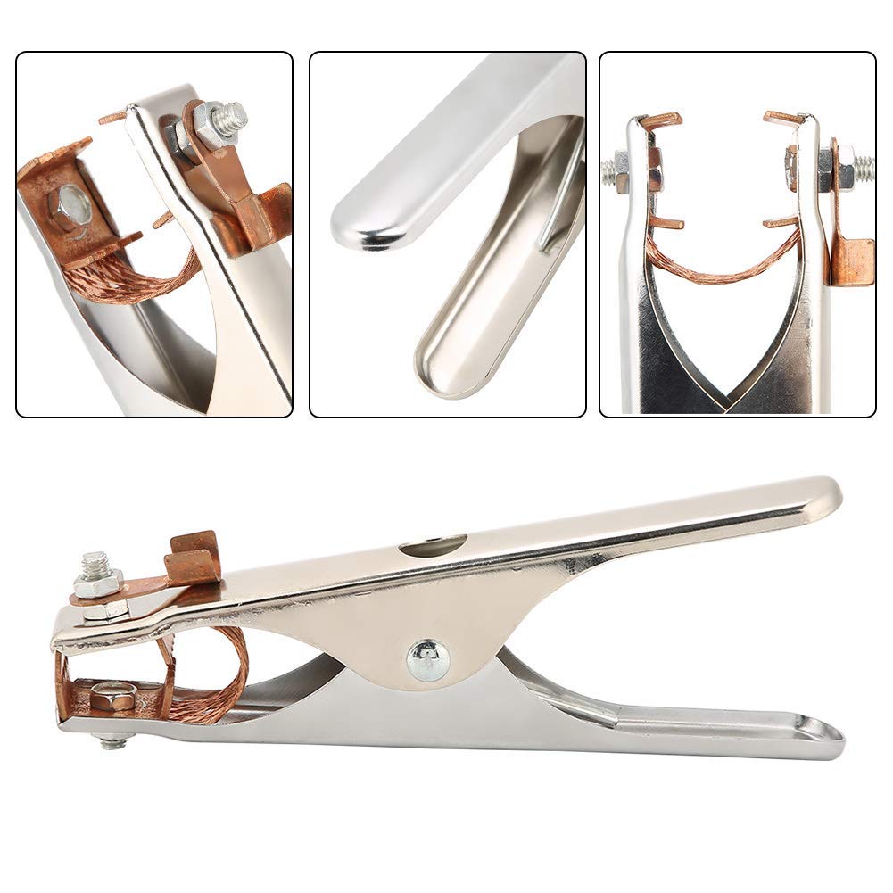 Morsetto Terra Per Saldatrice 300A - In Ferro Zincato E Ottone, Per Saldatura Ad Arco