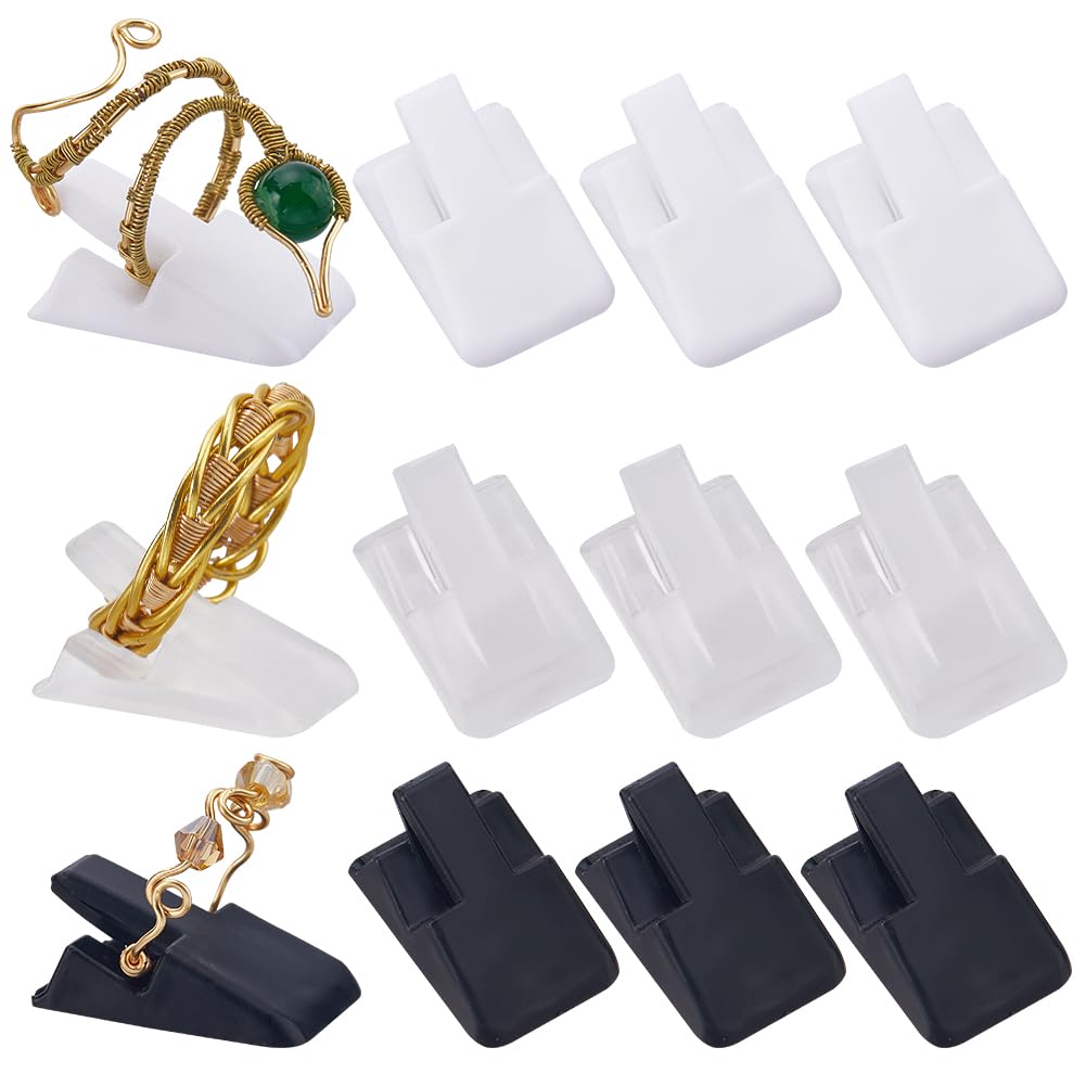 39 Porta Anelli Display - Set Organizzatore Per Gioielli In Plastica (Nero, Bianco, Trasparente) - Per Vetrine, Negozio O Casa - Foto 8