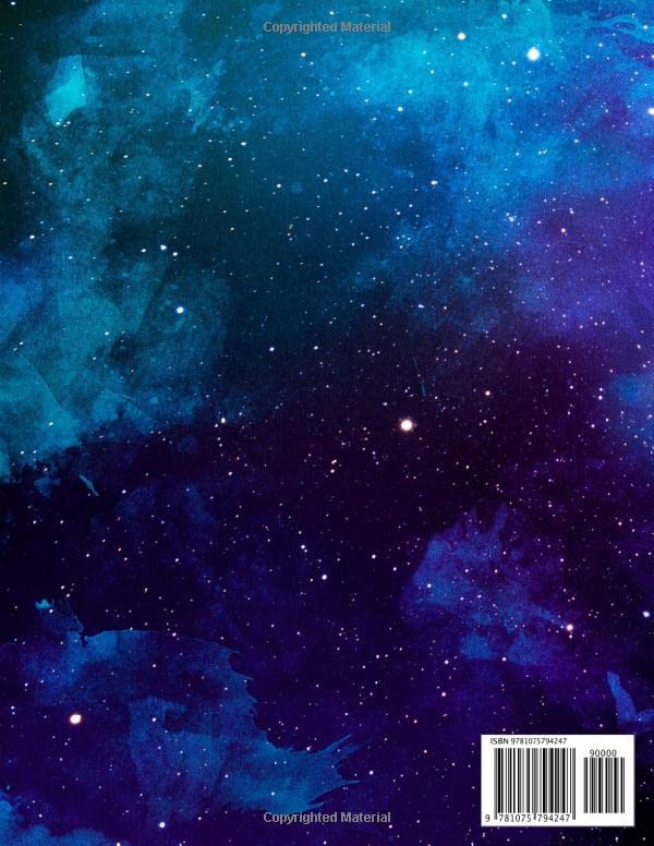 Sketch Book | 120 blank pages | 8.5x11: Watercolor Space Design | Sketching, Drawing and Creative Doodling (Sketchbook Space Design) - Image 2