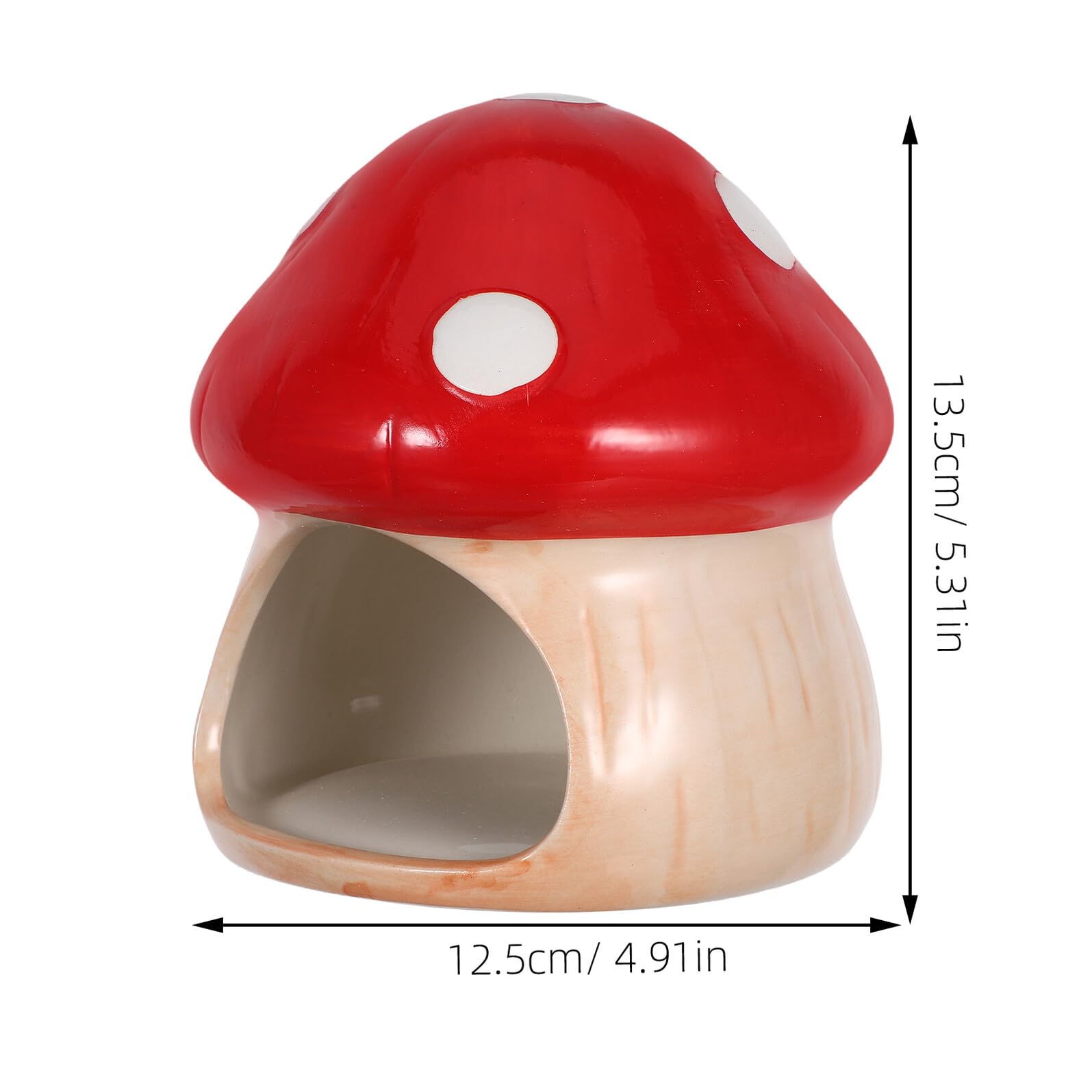 Cachette pour Betta et Crevettes Céramique Maison Champignon Aquarium Refuge de Repos et Reproduction Décor Adapté pour Poissons Rouges et Pleco Abri Naturel pour Aquarium