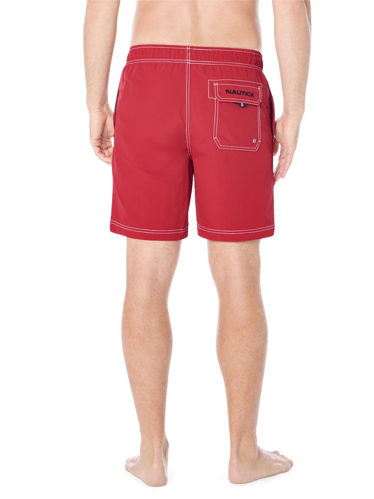 Nautica Solid Quick Dry Classic Logo Swim Trunk Costume a Pantaloncino Uomo