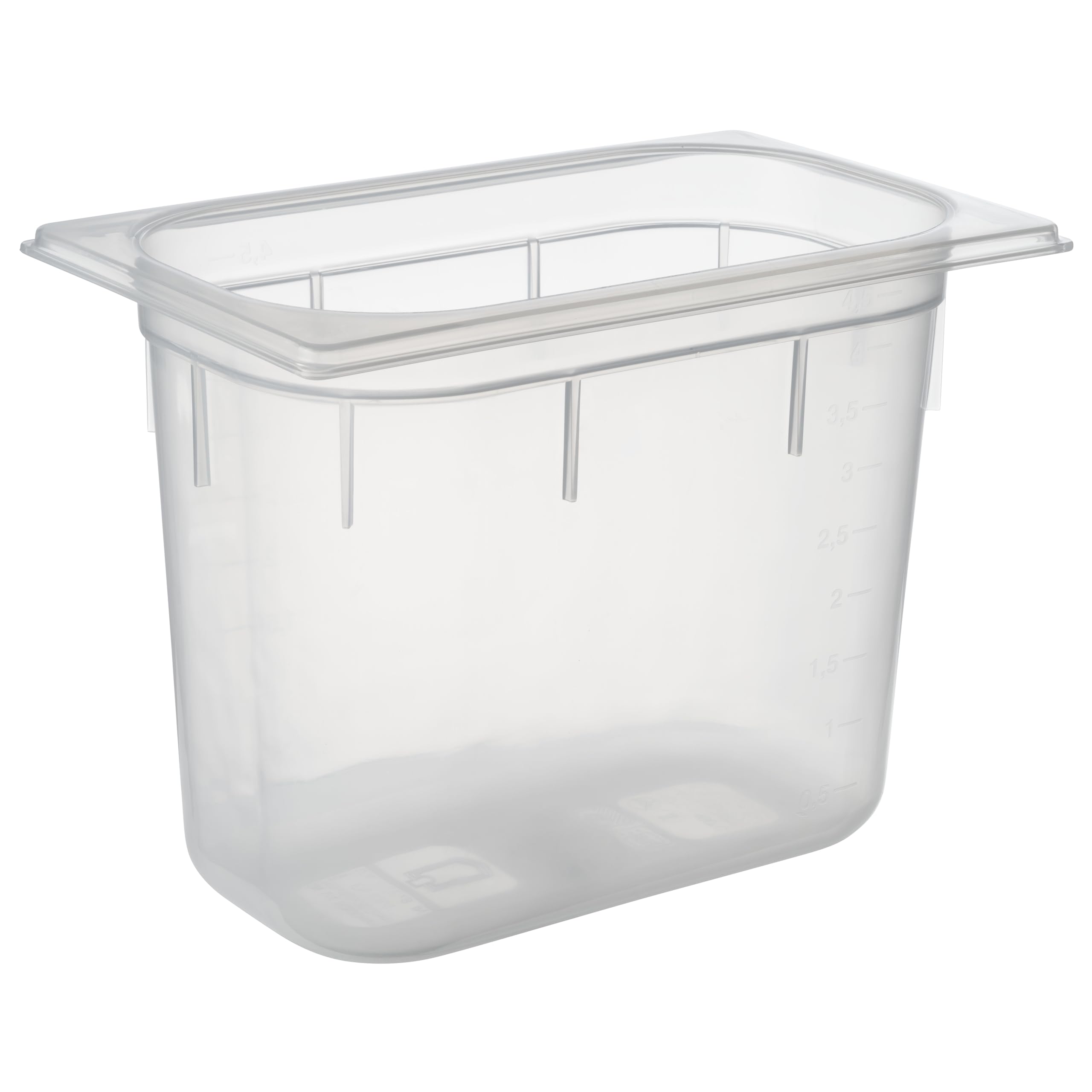 GN container GN 1/4 26,5 x 16,2 cm, H: 20 cm Polypropylene, 5,5 ltr, Transparent, GN 1/4, 200 mm deep