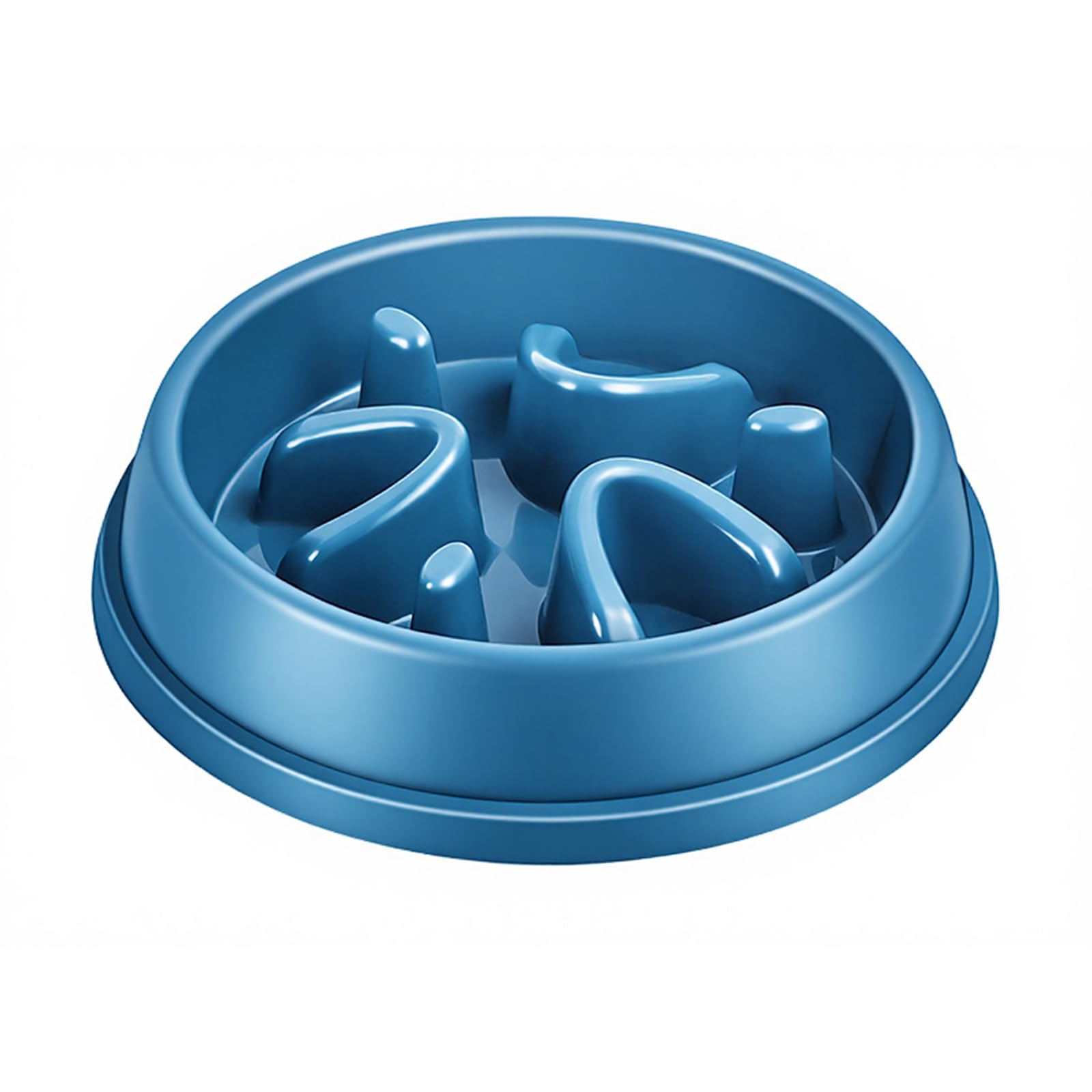 Dog Bowls, Slow Feeder Dog Bowl, Anti-Choking Puzzle Interactive Dog Food Bowl, Food and Water Bowl, Size Large-Blue