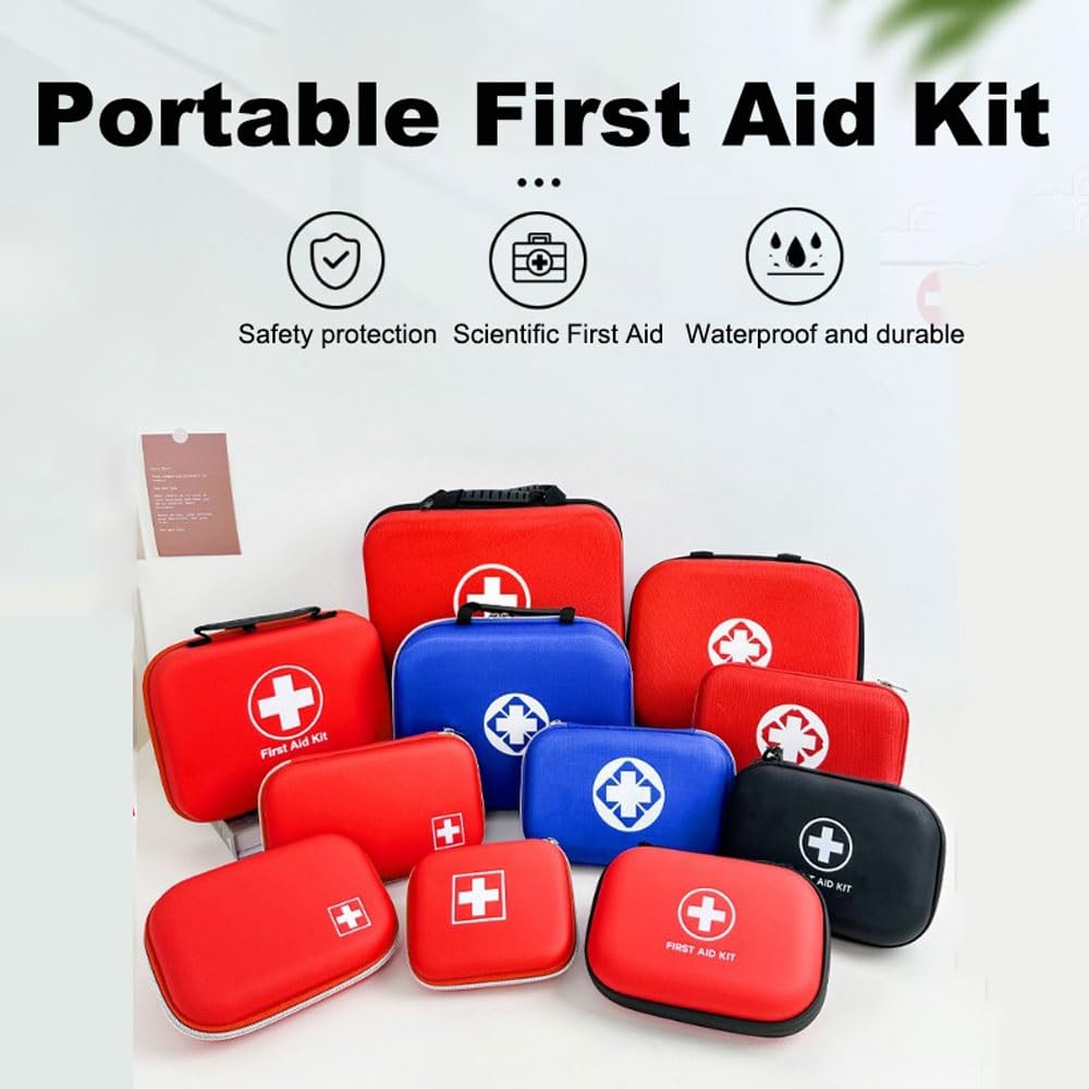 Botiquín de primeros auxilios, Bolsa de Almacenamiento para Desfibrilador Médico con Logotipo de Cruz Roja, Botiquín de Primeros Auxilios para Hospitales y Espacios Públicos(Red,23 * 18 * 8cm)